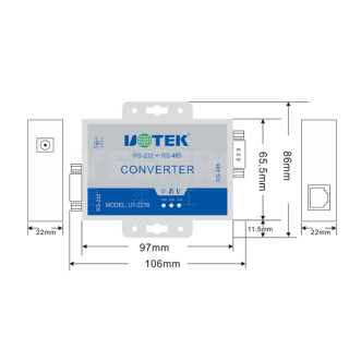 有源RS-232转RS-485接口转换器 UT-2216