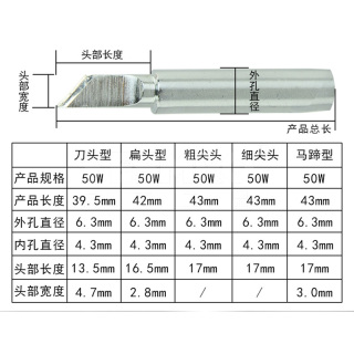 内热式50W烙铁烙铁头