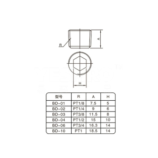 BD系列 堵头 内六角堵头堵帽