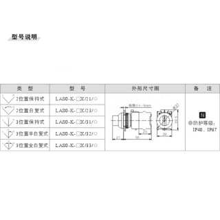 LAS0-K系列 旋钮开关选择开关