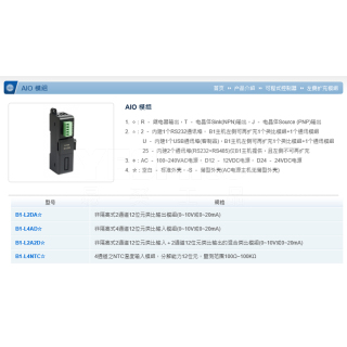 PLC AIO 模组 模拟量扩展模块