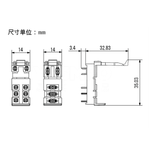 SDI 继电器底座