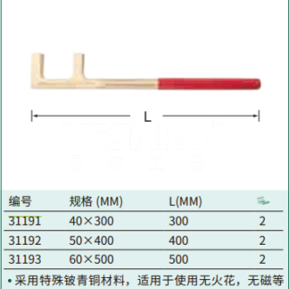 铍青铜防爆方头F扳手