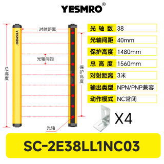 SC-2E系列 安全光幕·3米·PNP/NPN兼容型·CE·3年质保