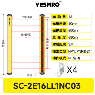 SC-2E系列 安全光幕·3米·PNP/NPN兼容型·CE·3年质保