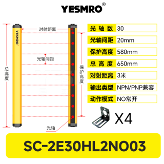 SC-2E系列 安全光幕·3米·PNP/NPN兼容型·CE·3年质保