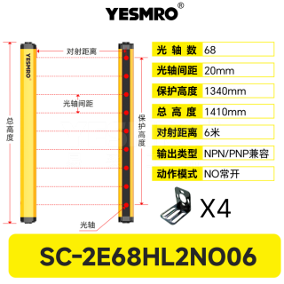 SC-2E系列 安全光幕·6米·PNP/NPN兼容型·CE·3年质保