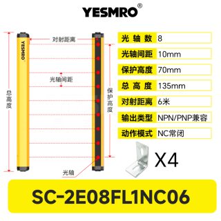 SC-2E系列 安全光幕·6米·PNP/NPN兼容型·CE·3年质保