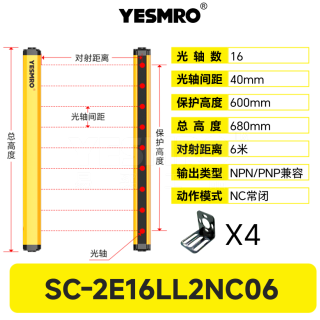 SC-2E系列 安全光幕·6米·PNP/NPN兼容型·CE·3年质保