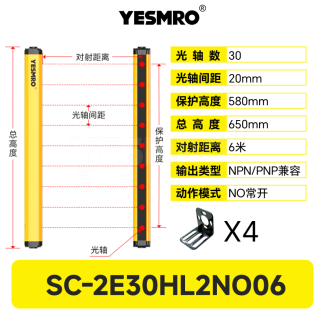 SC-2E系列 安全光幕·6米·PNP/NPN兼容型·CE·3年质保