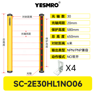 SC-2E系列 安全光幕·6米·PNP/NPN兼容型·CE·3年质保
