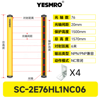 SC-2E系列 安全光幕·6米·PNP/NPN兼容型·CE·3年质保