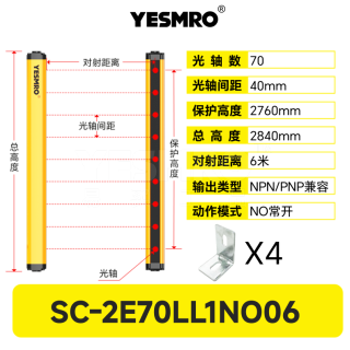 SC-2E系列 安全光幕·6米·PNP/NPN兼容型·CE·3年质保