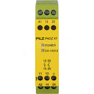 PNOZ X - 安全继电器 - E-STOP检测,安全门, 光栅