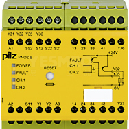 PNOZ X - 安全继电器 - E-STOP检测,安全门, 光栅