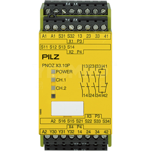 PNOZ X - 安全继电器 - E-STOP检测,安全门, 光栅