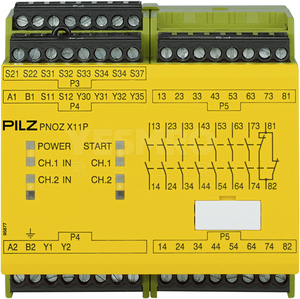PNOZ X - 安全继电器 - E-STOP检测,安全门, 光栅