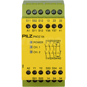 PNOZ X - 安全继电器 - E-STOP检测,安全门, 光栅