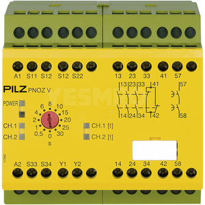 PNOZ X - 安全继电器 - E-STOP检测,安全门, 光栅