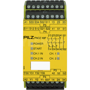 PNOZ X - 安全继电器 - E-STOP检测,安全门, 光栅