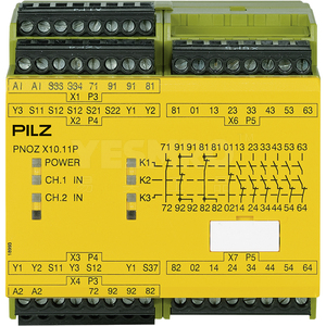PNOZ X - 安全继电器 - E-STOP检测,安全门, 光栅