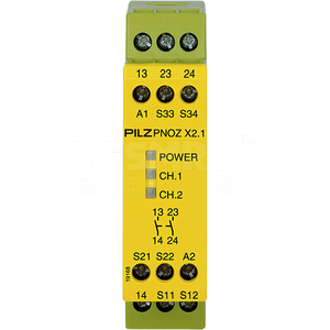 PNOZ X - 安全继电器 - E-STOP检测,安全门, 光栅