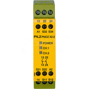 PNOZ X - 安全继电器 - E-STOP检测,安全门, 光栅