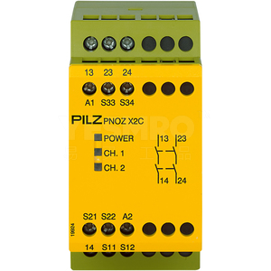 PNOZ X - 安全继电器 - E-STOP检测,安全门, 光栅