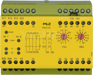 PNOZ X - 安全继电器 - E-STOP检测,安全门, 光栅