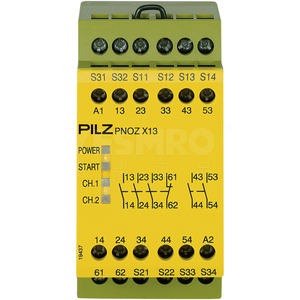 PNOZ X - 安全继电器 - E-STOP检测,安全门, 光栅