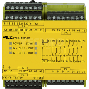 PNOZ X - 安全继电器 - E-STOP检测,安全门, 光栅