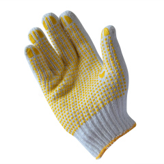 黄色点珠防滑手套
