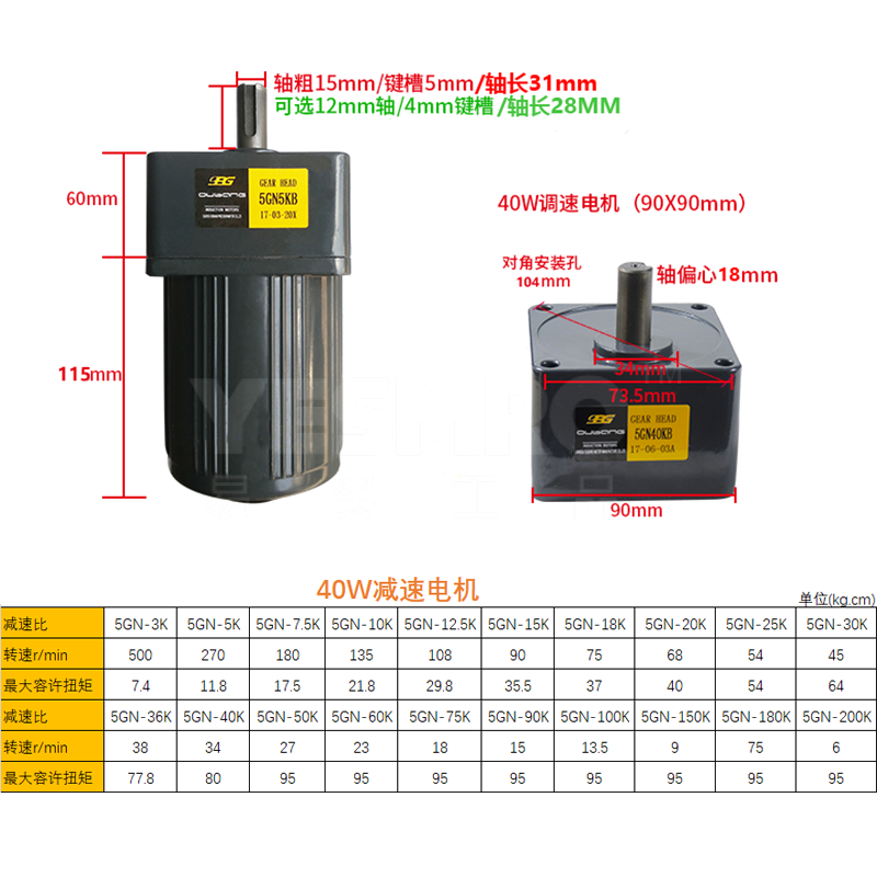 OPG 欧邦电机 成套小型减速电机