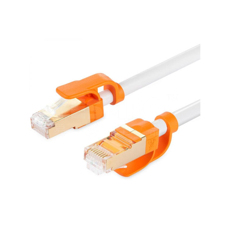 包尔星克(PowerSync) Cat.7 七类抗摇摆网线 白配橘