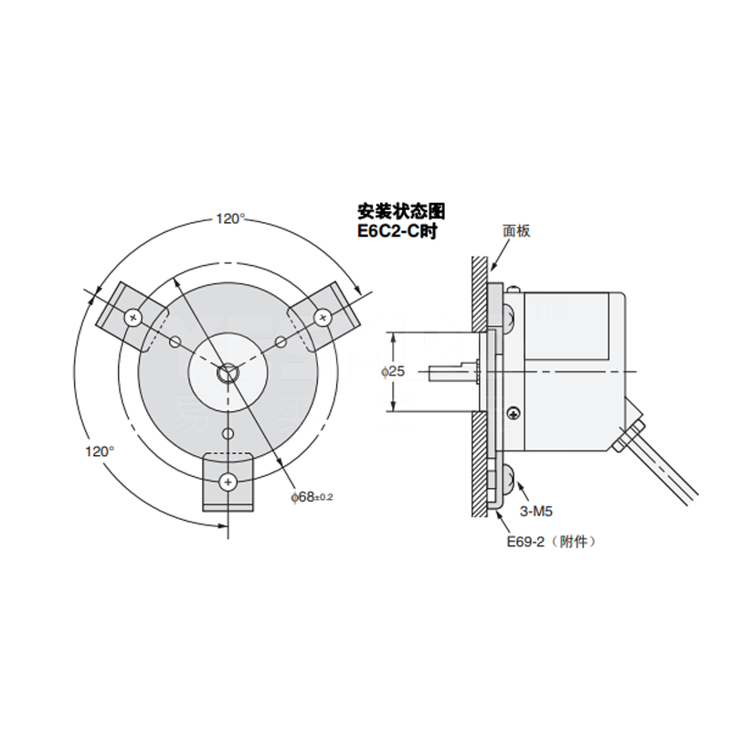 欧姆龙 OMRON E69-□旋转式编码器 附件