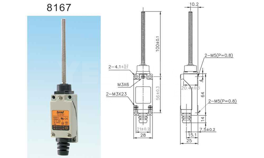 天得 TEND TZ-8系列 小型立式限动开关