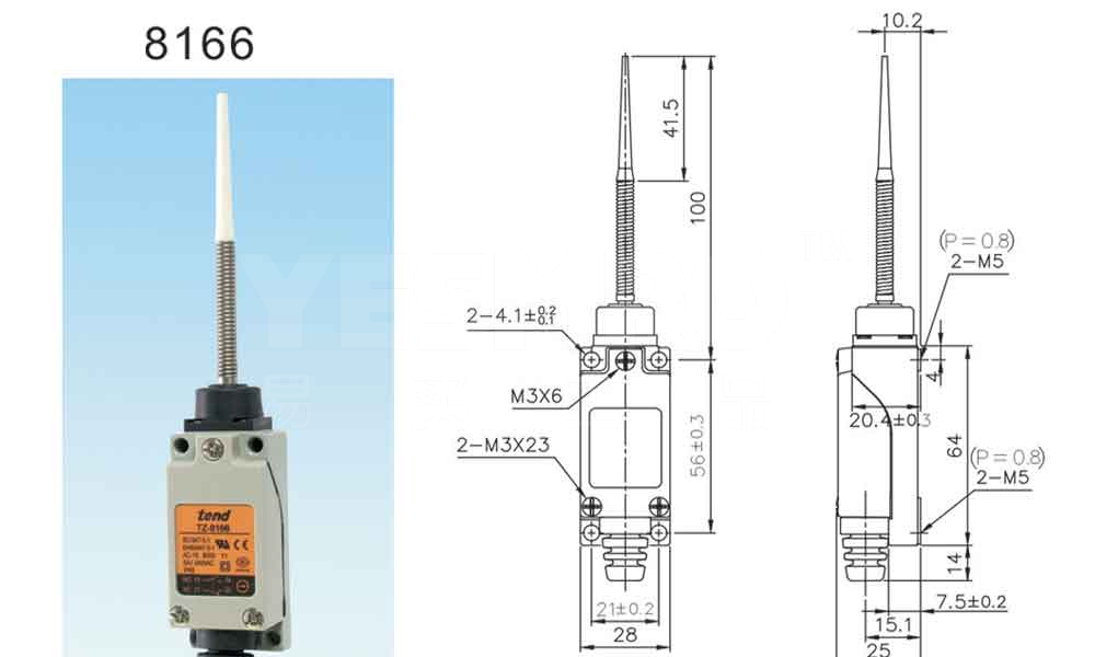 天得 TEND TZ-8系列 小型立式限动开关