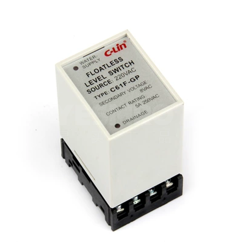 欣灵 C-Lin 液位继电器 C61F-GP AC220V AC220V 供水型、排水型于一体 一组常开常闭触点 55×40×79mm ...