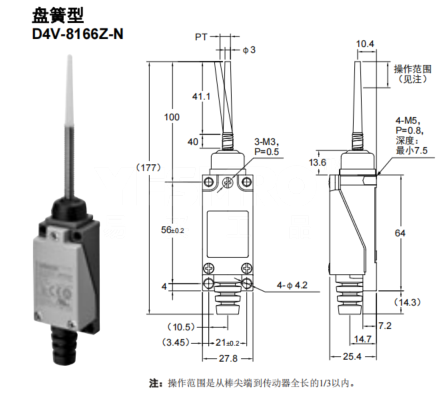 欧姆龙 OMRON D4V/D4V-N系列小型限位开关