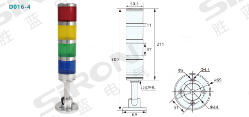 胜蓝 SiRON 小型LED信号灯 三色灯