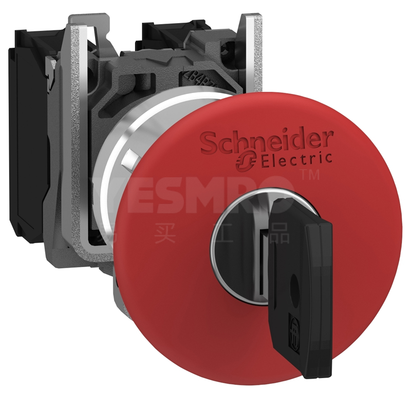 施耐德 Schneider XB4系列紧急停止按钮，带触发动作和机械闭锁