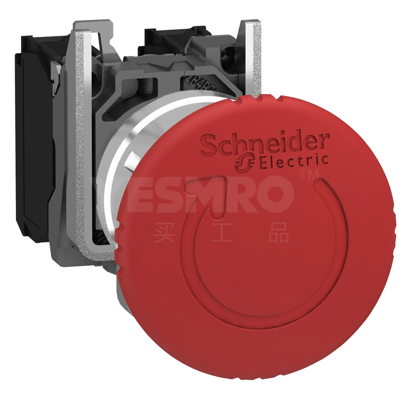 施耐德 Schneider XB4系列紧急停止按钮，带触发动作和机械闭锁