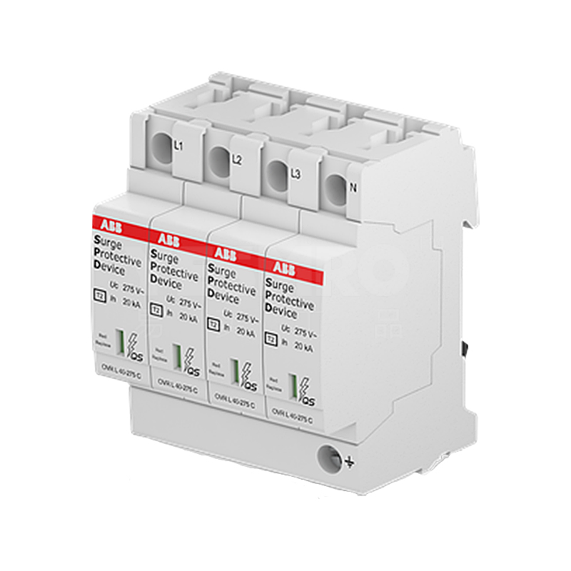 Ovr Types ABB OVR Type 2 电涌保护器 OVR T2 4L 40-440 P QS 4P 40kA 20kA 440VAC 1.8kV ...
