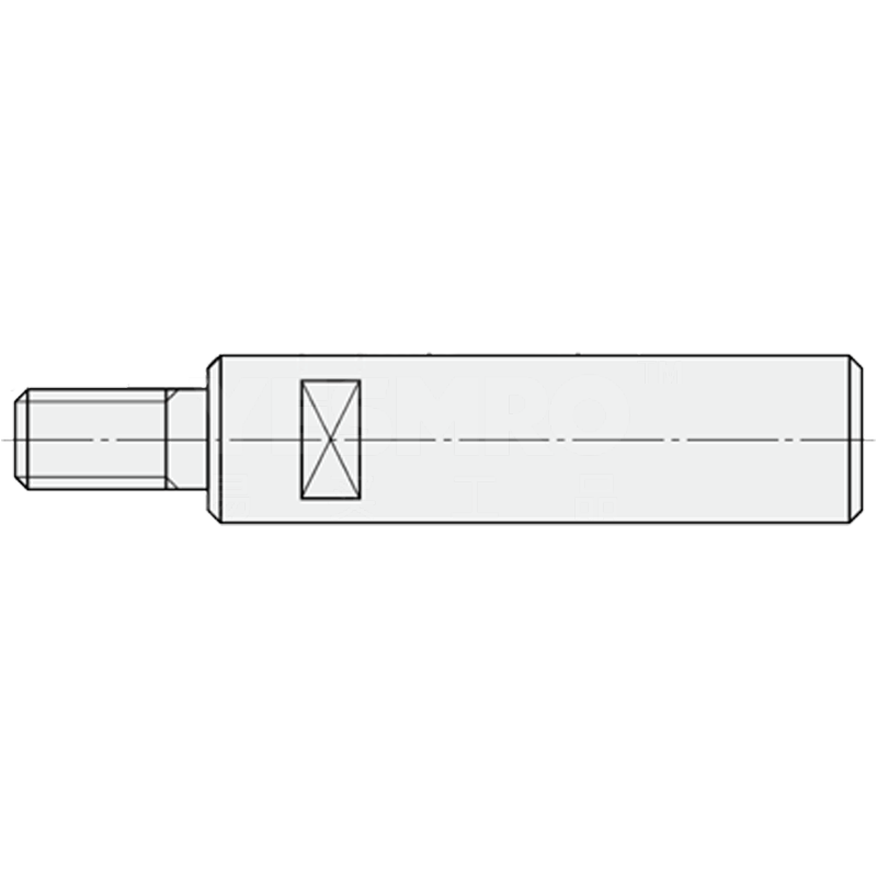 火也 导向轴 一端外螺纹带扳手槽型/带通孔型