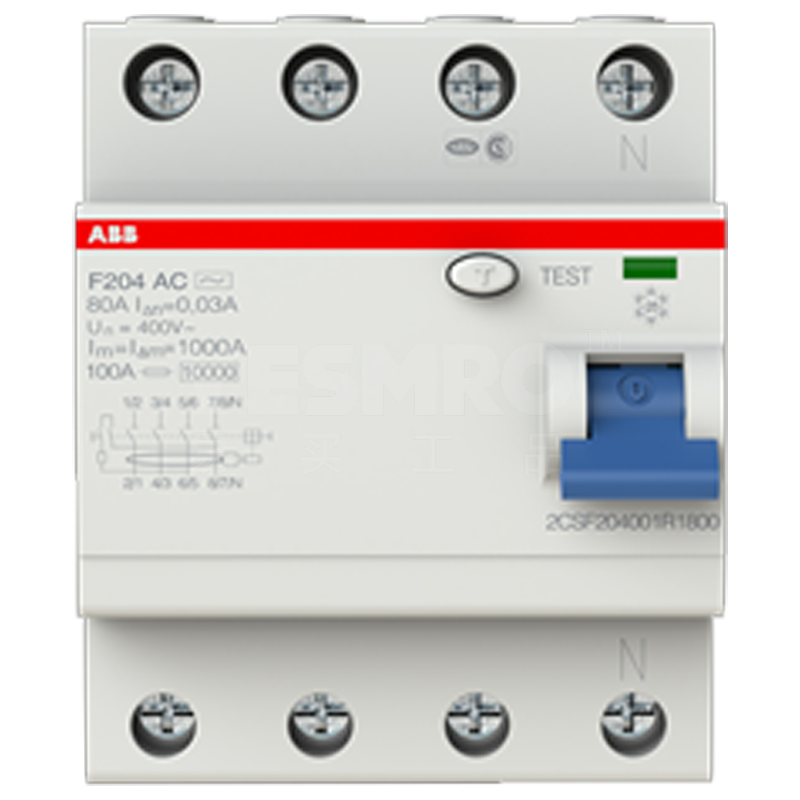 ABB F200 电磁式漏电保护装置 不带过电流保护