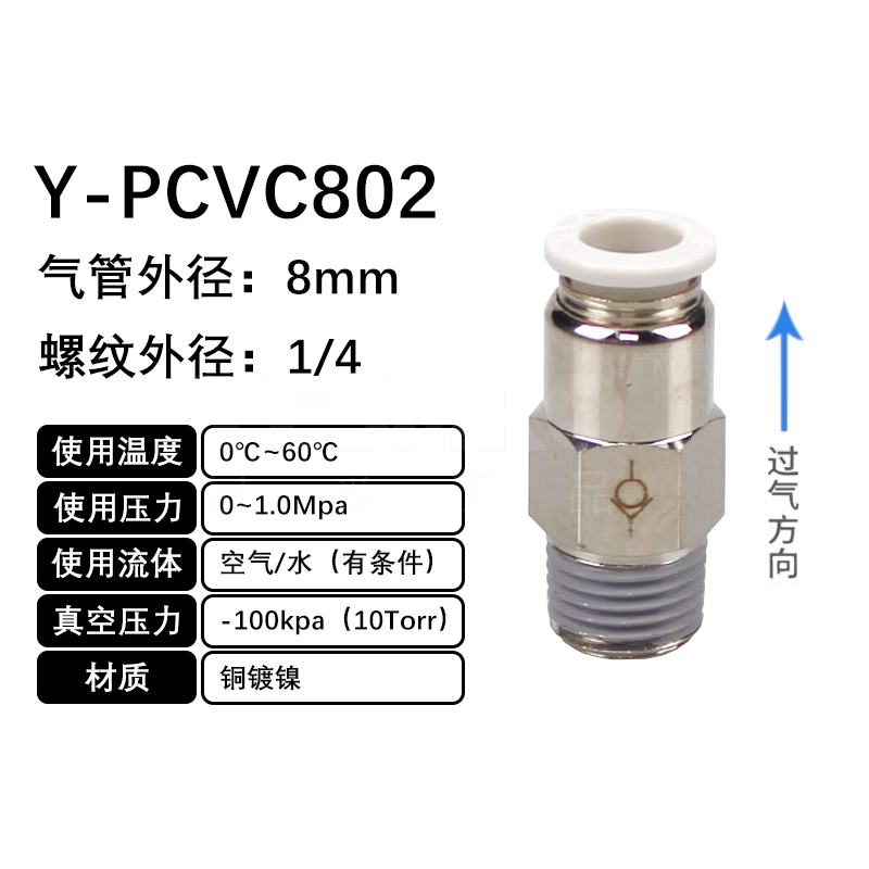 火也 PCVC-螺纹直通单向阀
