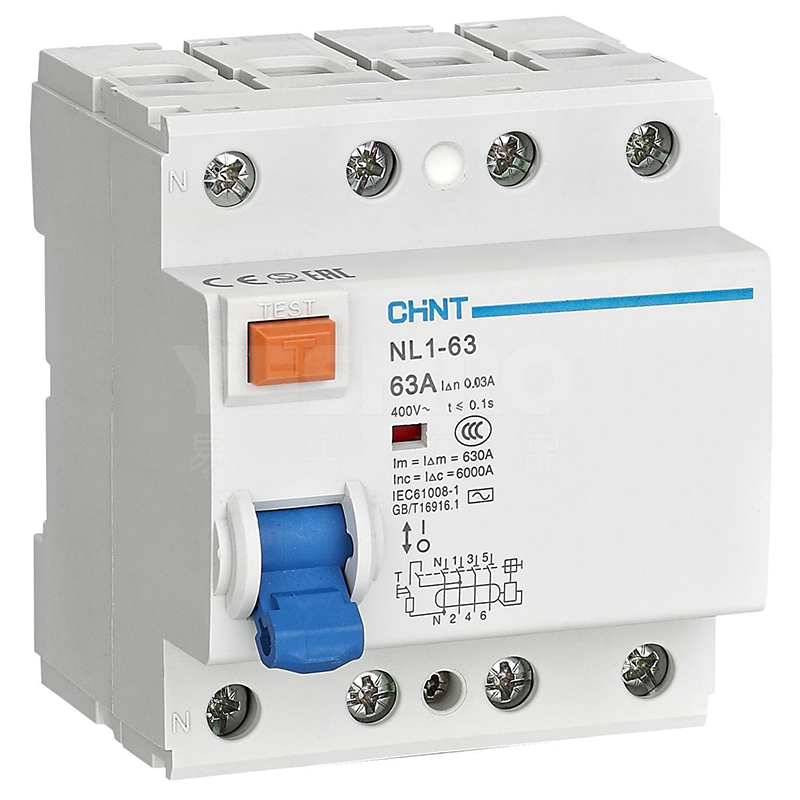 正泰 CHINT NL1-63一体型电磁式剩余电流动作保护器(新款)