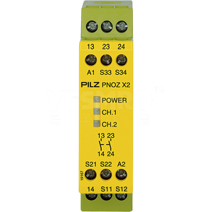 皮尔磁 PILZ PNOZ X - 安全继电器 - E-STOP检测,安全门, 光栅