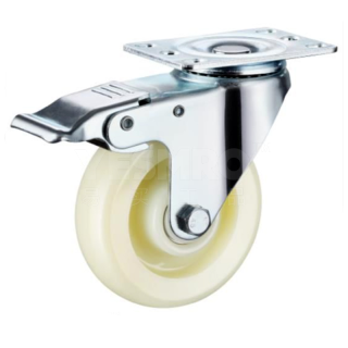 易买优选 经济型 美式中型脚轮 平板万向带五金双刹型 负载≤110KG