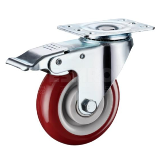 易买优选 经济型 美式中型脚轮 平板万向带五金双刹型 负载≤110KG